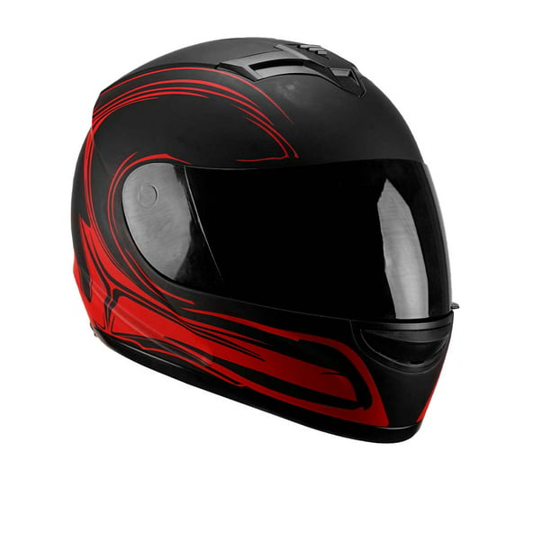  MMG Casco de moto integral: Aprobado ECE R 22.05, diseño moderno  y mayor comodidad para adultos, rojo (S)