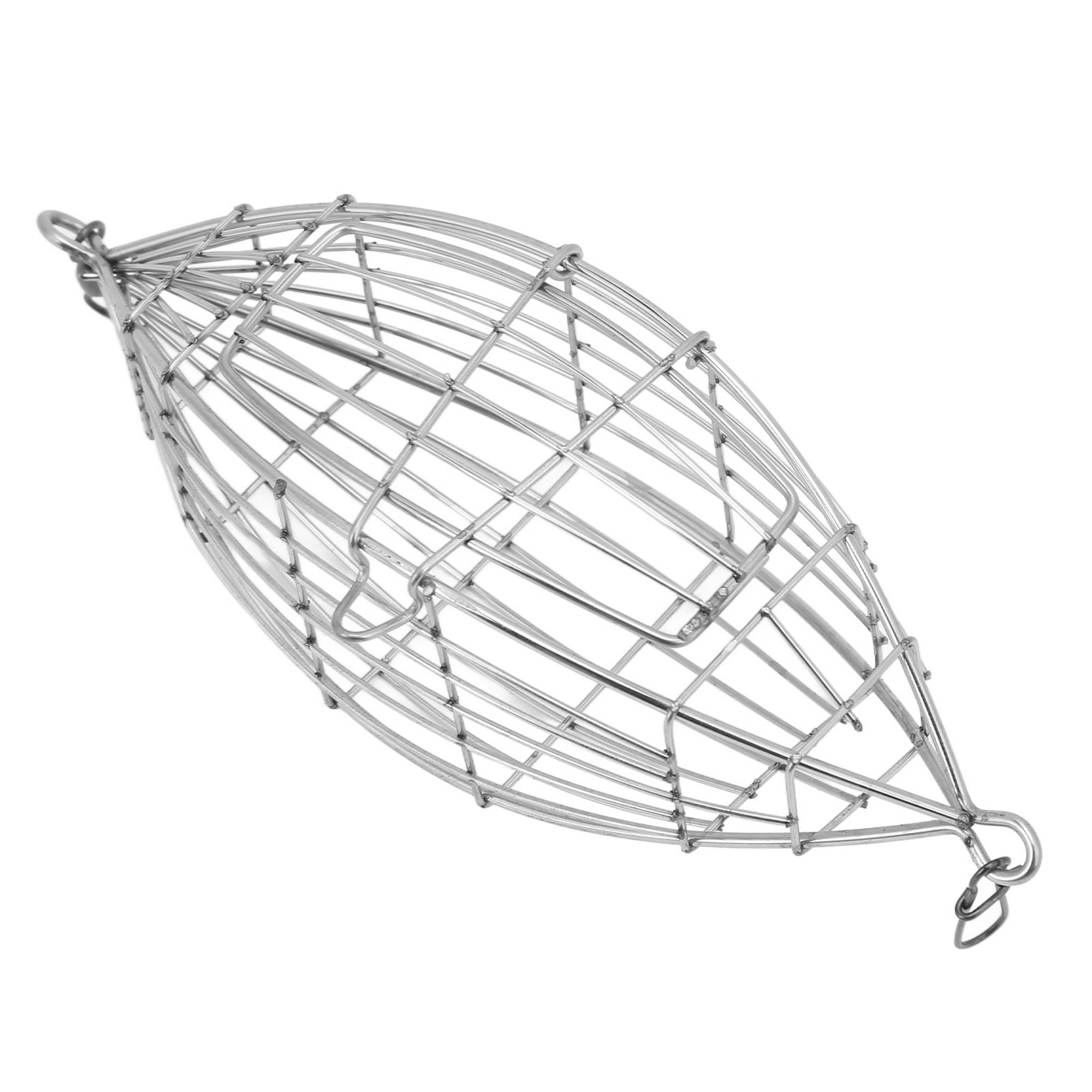 Stainless Steel Bait Thrower Fishing Feeder Wire Trap Cage Carp