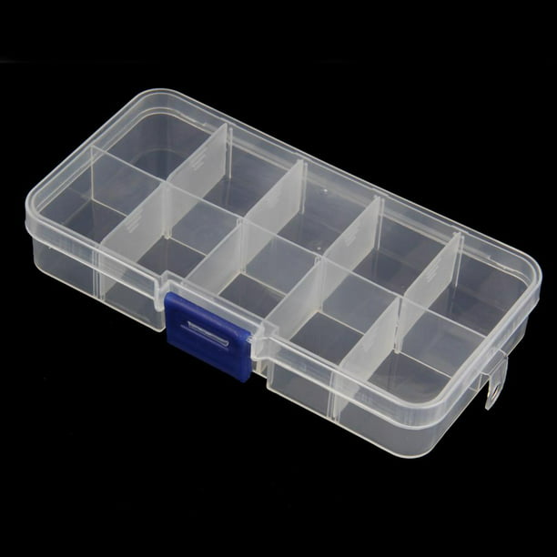 Caja de almacenamiento transparente de 3 L, cajas pequeñas de plástico para  almacenamiento, paquete de 6