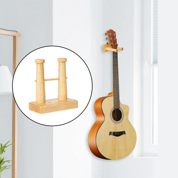 Soporte con estructura de madera para guitarra eléctrica