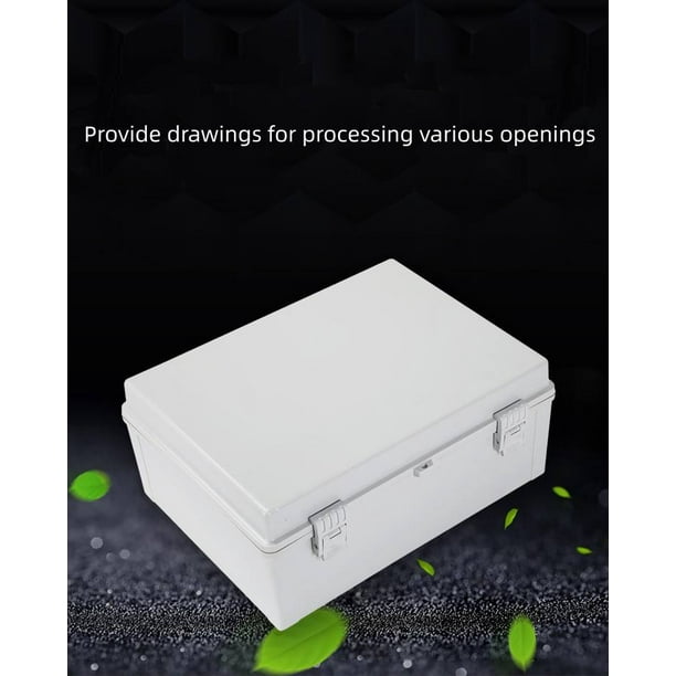 Caja de conexiones, caja eléctrica universal impermeable IP67 para  exteriores con tapa con bisagras, placa de montaje y soporte, caja de  proyectos de
