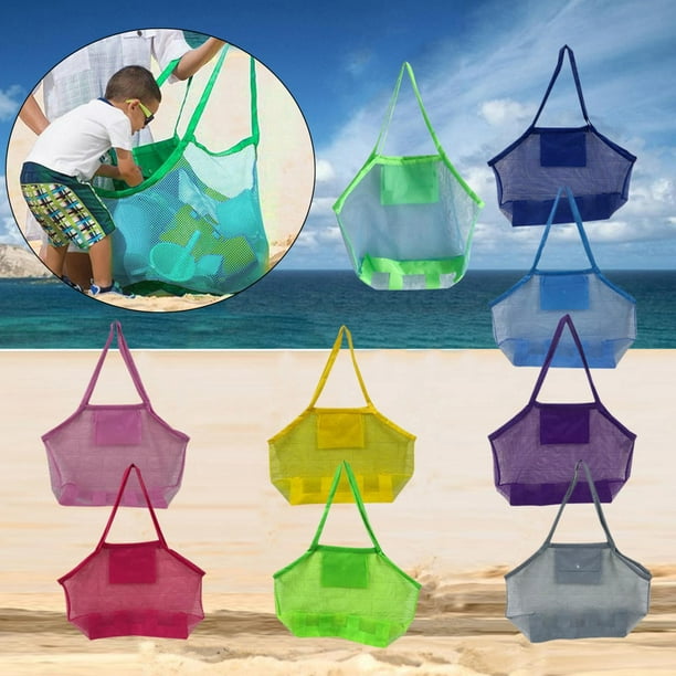 Hillban Bolsa de playa de verano de 3 piezas, bolsa grande de malla, de  gran tamaño, impermeable, ligera, para juguetes, piscina, vacaciones,  toalla