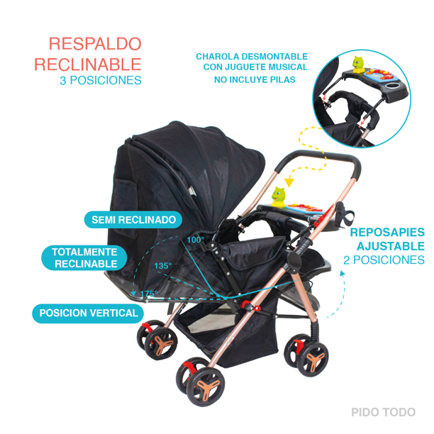 Carriola Silla 2 En 1 Para Bebe Montable En Auto Quiq®