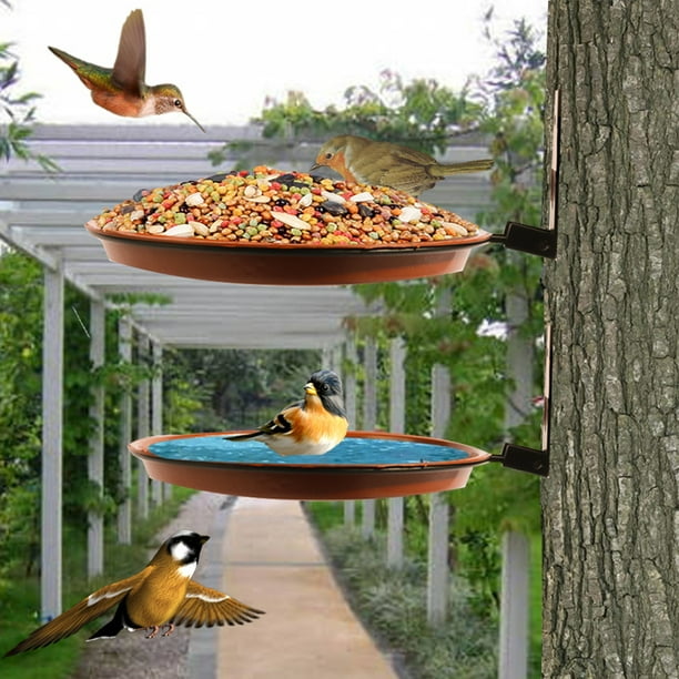 Comedero para pájaros & estante Set , con Percha , , colibrí Alimentador ,  exterior pájaro de baño Bol, Moda de Mujer