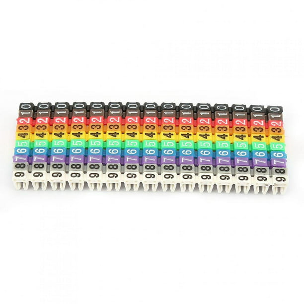 150PCS Marcadores de Cables Plástico Etiquetas de Números de Cables  Marcador de Numeración de Cables de Colores Marcador de Cables de Tubo con  Diseño de Clip(150PCS KCM-1.5MM 1.5 Square) : .es: Bricolaje