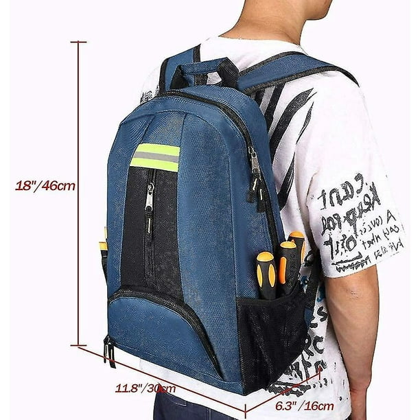 Bolsa de herramientas para electricista, mochila para herramientas de  servicio pesado, organizadores de mochilas para herramientas, mochila de  trabajo con múltiples bolsillos (azul) 1 pieza LingWen 9024735457657