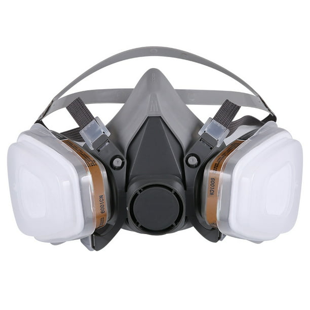 Respirador de media máscara para gas, pintura, polvo, pulido a máquina,  vapores orgánicos con filtro de algodón JAMW Sencillez