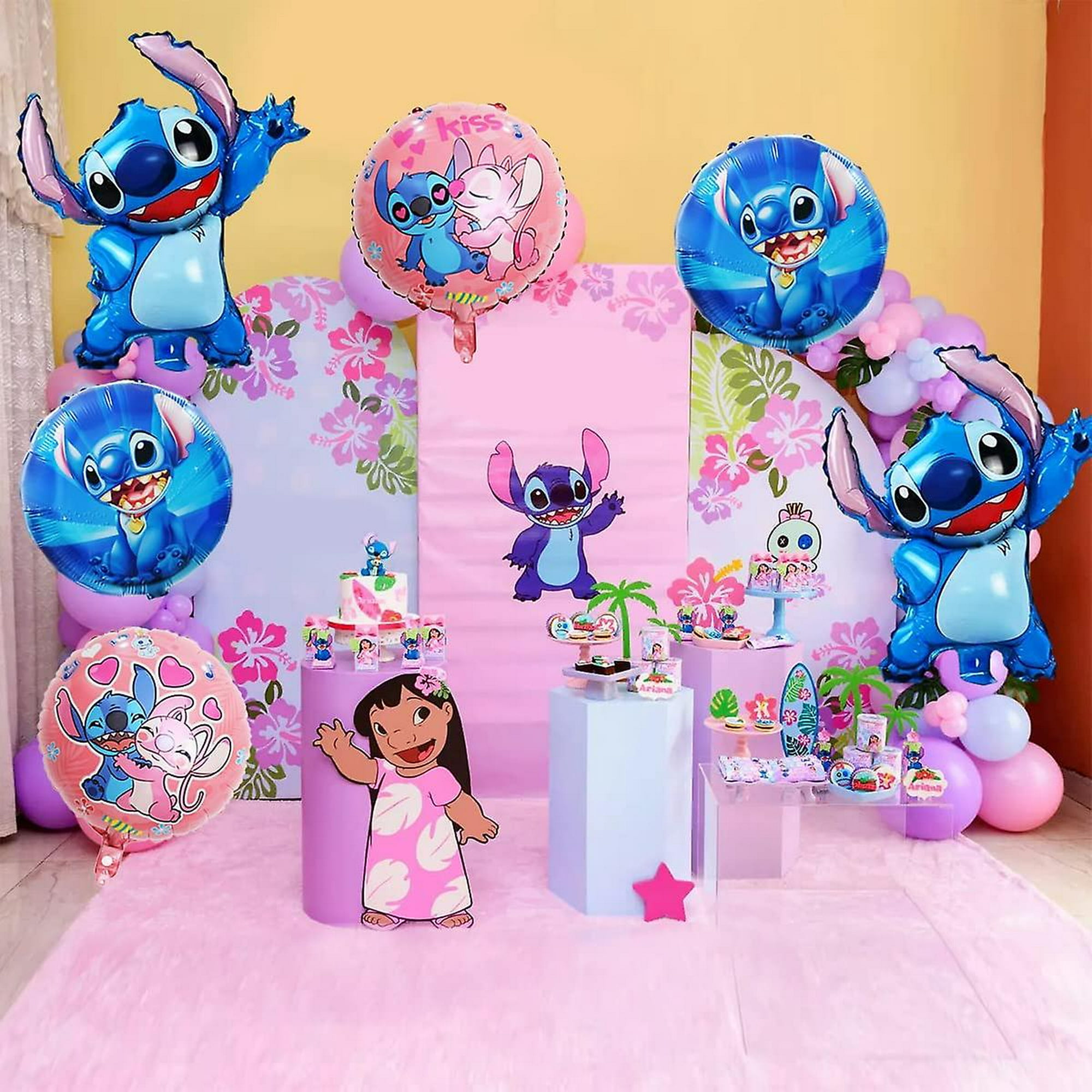 Centro de mesa Stitch  Decorar cumpleaños infantil, Manualidades