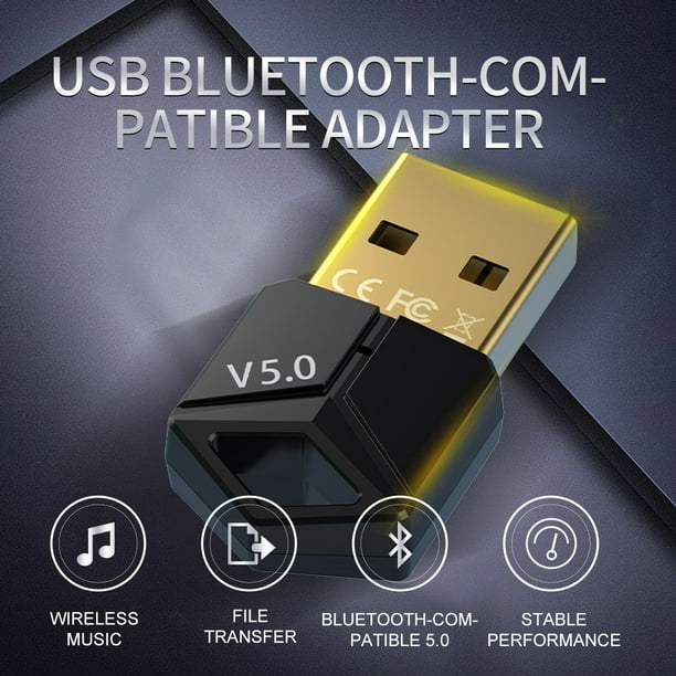 Adaptador Bluetooth para Pc, Dongle Usb Bluetooth 5,3, receptor Bluetooth  5,0 para altavoz, ratón, teclado, transmisor de Audio y música