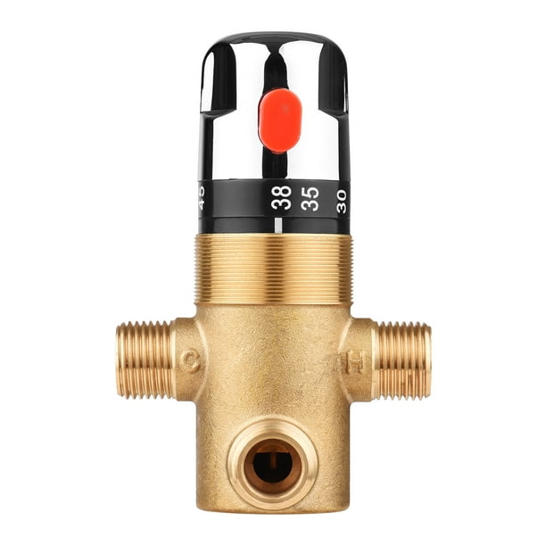 Válvula de control de temperatura termostática Mezclador de ducha de agua  fría caliente G1 2 TFixol Válvula termostática