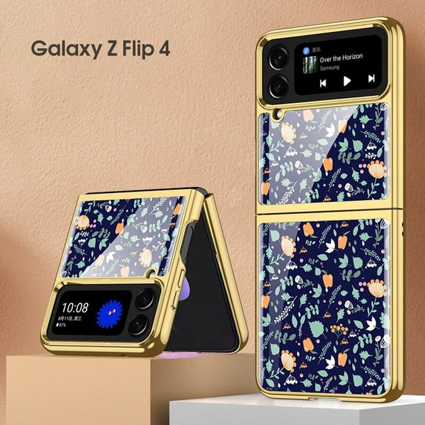  Funda con tapa para Samsung Galaxy Z Flip 5G Flip Wallet con  anillo, funda protectora de piel sintética premium : Celulares y Accesorios