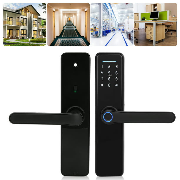 Cerraduras inteligentes para, Smart WiFi cerradura electrónica de puerta  huella dactilar contraseña tarjeta Ic llaves mecánicas desbloqueo para Tuya