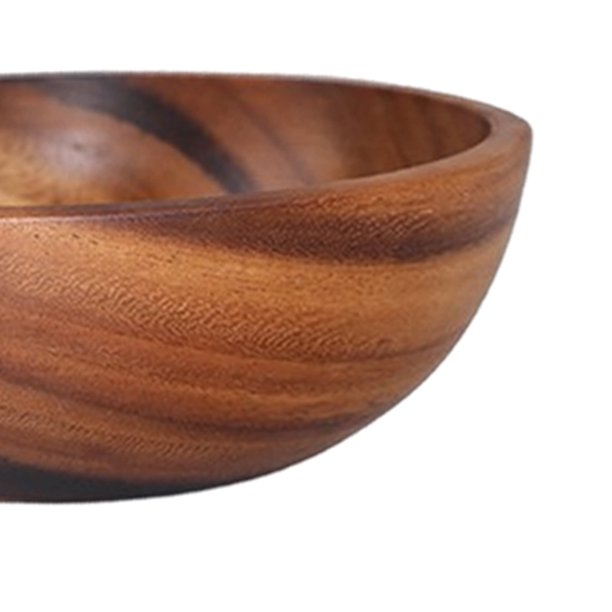 Cuenco de madera de acacia para ensalada, pan y decoración, cuenco