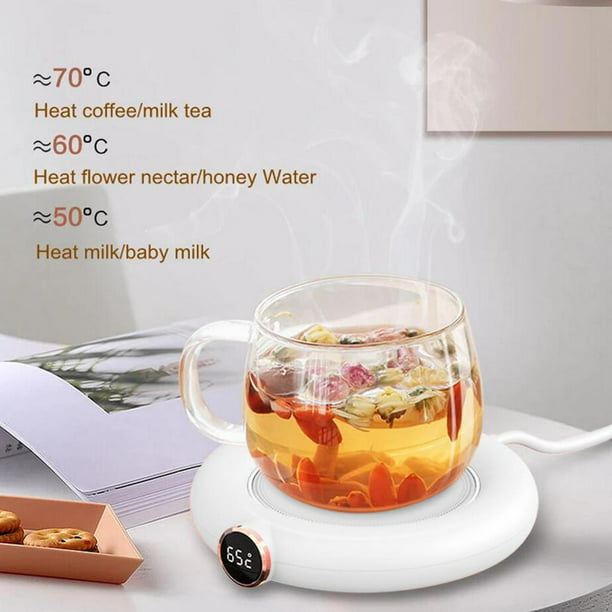 Calentador de tazas de café inteligente con 3 ajustes de temperatura, placa  eléctrica de apagado automático, calentador de café, té y leche para uso