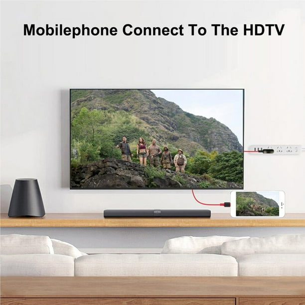 Cable Conector Adaptador de TV HDMI de 8 pines para iPhone 8 9 X