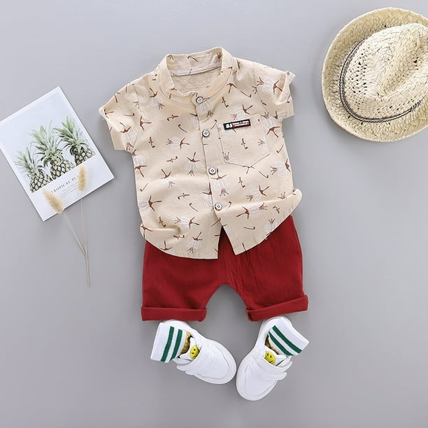 Fácil de bebé conjuntos de ropa de algodón Camiseta+Niño