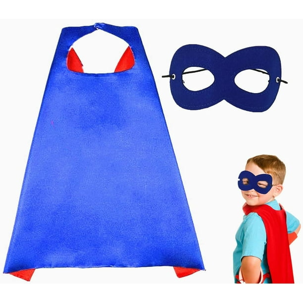 Capas y máscara de superhéroe para niños, disfraces de superhéroe de doble  filo para niños, juguetes de superhéroes para niños, capas de superhéroes