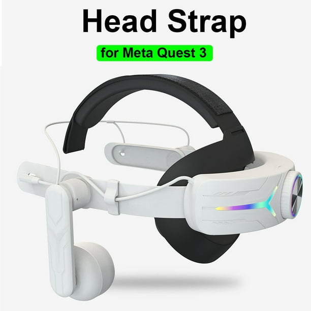 Correa de cabeza VR para Meta Quest 3 con bisagra Ajustable para Oculus Quest  3