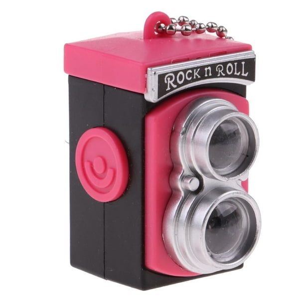 Mini cámara para muñecas, adorno de cámara SLR en miniatura a escala 1:4  con flash y sonido de obturador, accesorios de decoración de casa de  muñecas