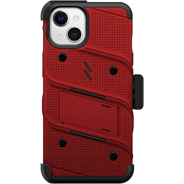  UKLCCU Funda de teléfono para iPhone 13 Pro, funda para iPhone  13 Pro con soporte, con anillo, funda de armadura resistente para iPhone 13  Pro, color rojo y negro : Celulares y Accesorios