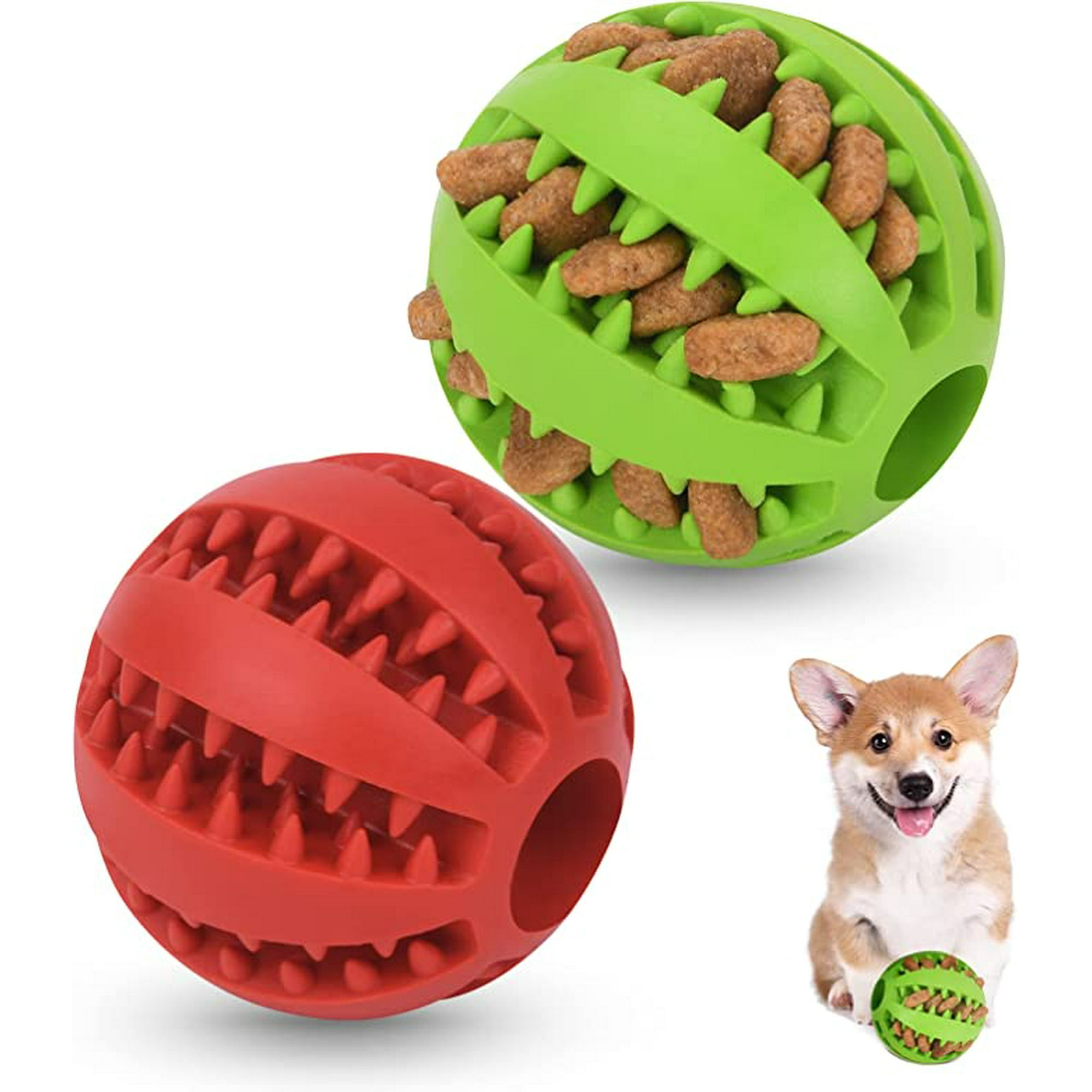 Ymisal Set de Pelotas para Perros de 6 cm. de diámetro de Caucho Natural.  Libre de BPA y Altamente Resistente, 2 Unidades en un sólo Pack: Ideal  Juguetes Perros pequeños y medianos. (