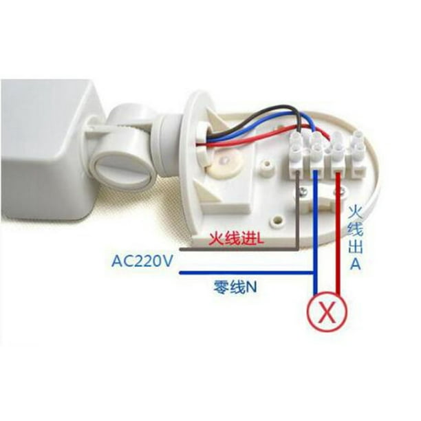 Interruptor de luz del sensor de movimiento al aire libre AC 220V  automático infrarrojo PIR Sensor de movimiento interruptor para luz LED