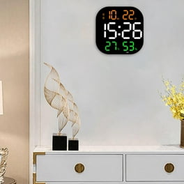 Reloj digital de pared con pantalla led blanco, reloj de pared