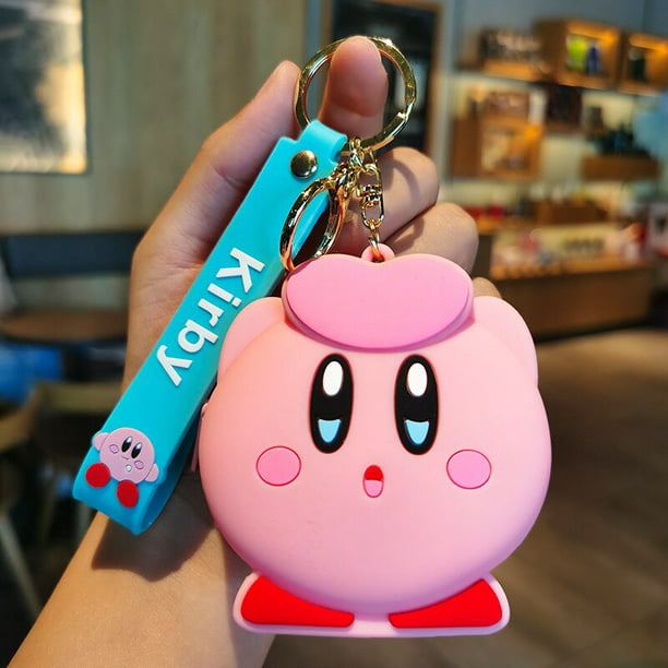 Muñeco de peluche Kirby de estrella de dibujos animados Kawaii de Anime,  colgante de juguete, llavero colgante de bolsa de corazón rosa para niña,  adornos para niña, regalos de vacaciones para niños10CM2CN