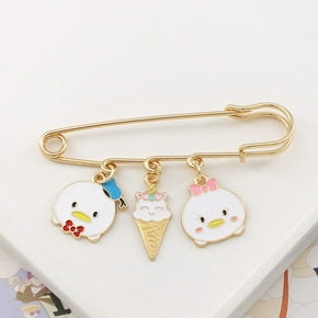 Accesorios Kawaii Sanrio broche Hello Kitty Mymelody Kuromi, hebilla de personalidad linda, Pin, insignia, hebilla de cintura, juguetes para niñas, regalo