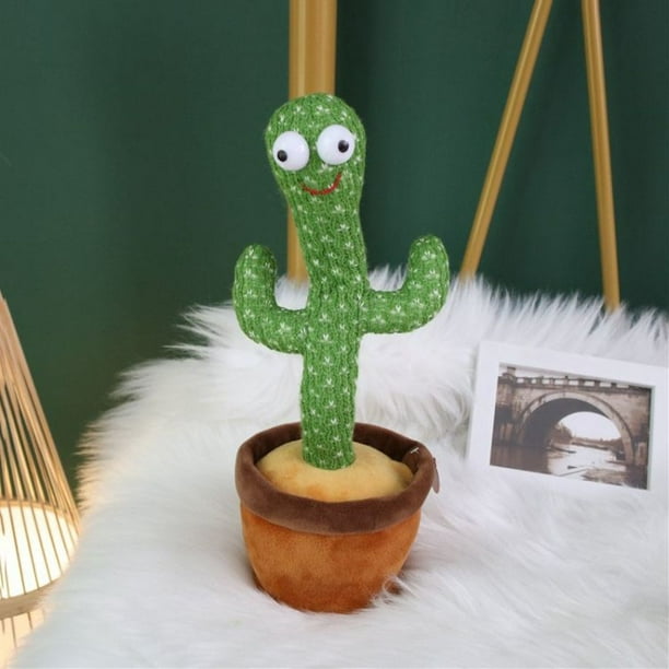 Cactus Bailarín Repite lo Que Dices, Juguete de Peluche Electrónico con  Iluminación, Juguetes para Bebés Divertido con 120 Canciones, Juguete de  Cactus Cantador con LED (Carga USB)