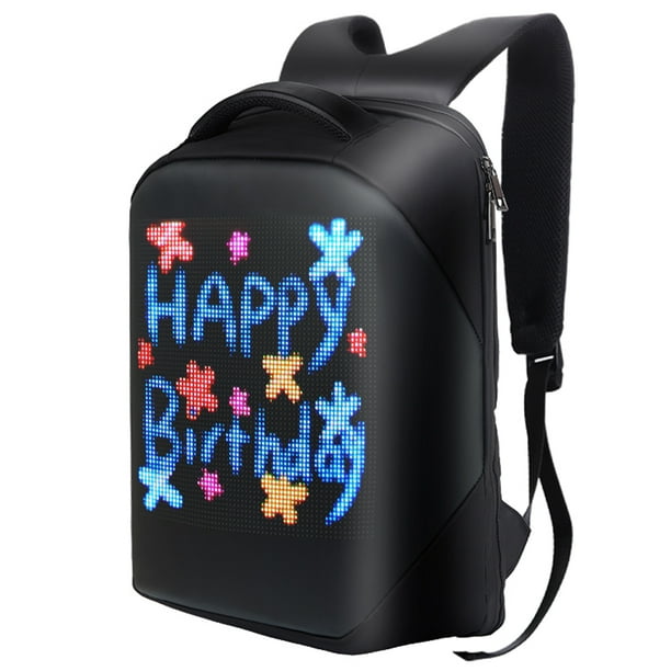 Mochila para ordenador portátil con pantalla LED y control de aplicaciones  arte.