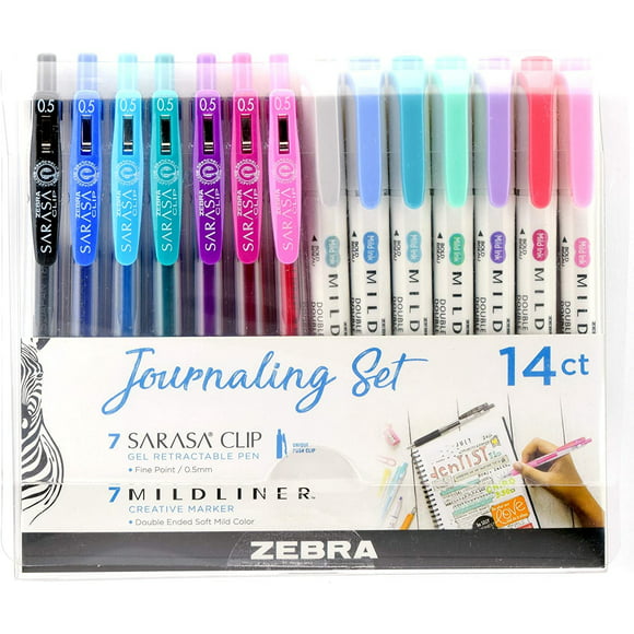 zebra pen journaling set incluye 7 resaltadores mildliner y zebra pen zebra pen