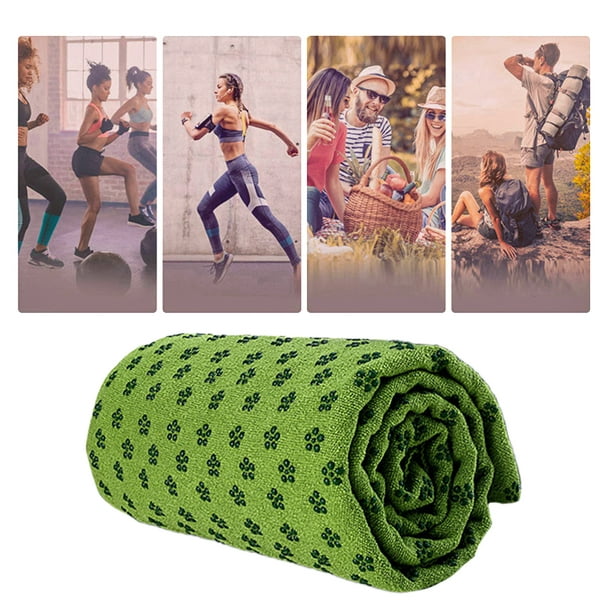 Toalla de pilates, mantas de yoga plegables, transpirables para deportes al  aire libre (verde) Ehuebsd