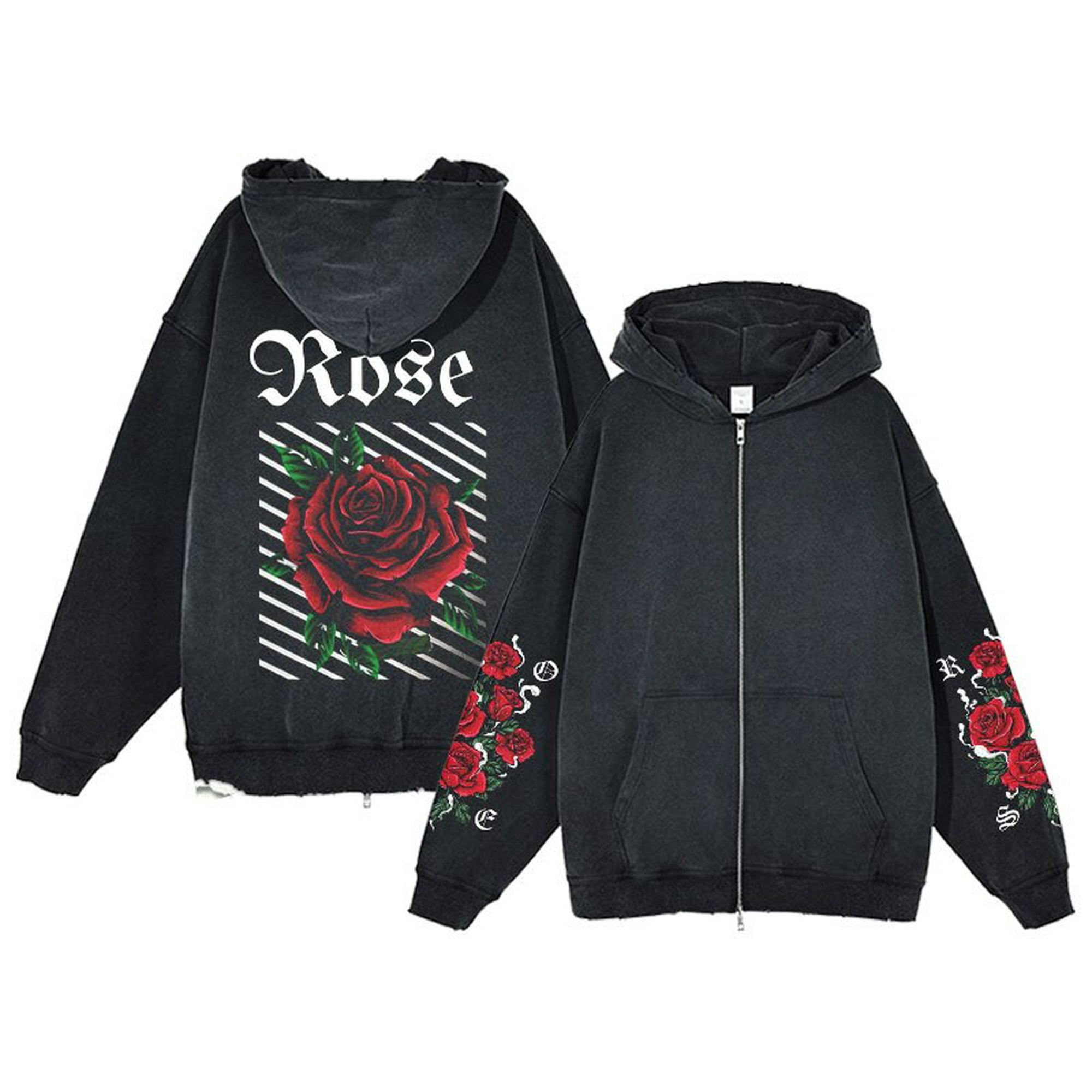 Sudaderas Hombre, Sudadera Algodón Cuello Redondo WASHED ROSE