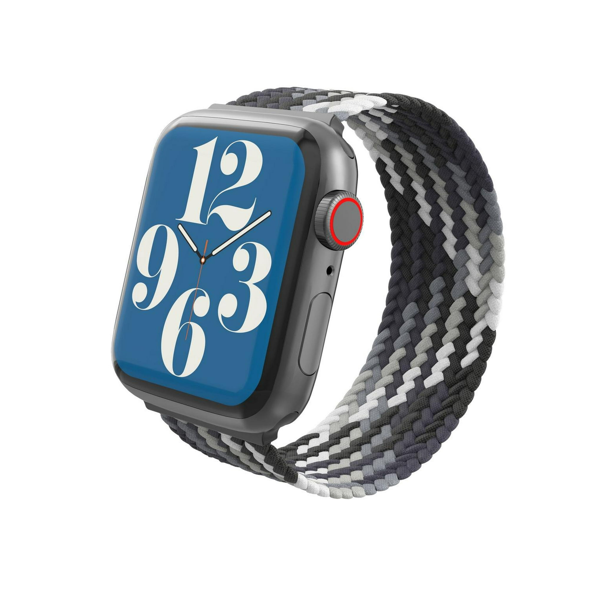 Correa de reloj trenzada gear4 talle small para apple watch de 45/44/42mm - color tormenta