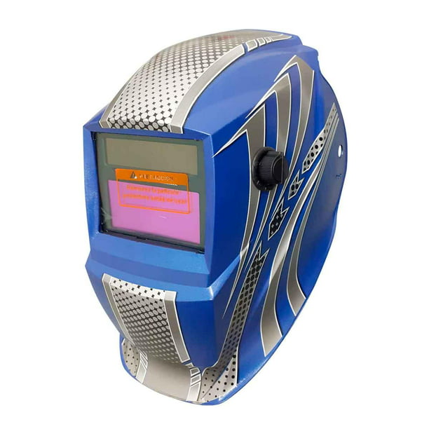 Careta electrónica soldar automática azul
