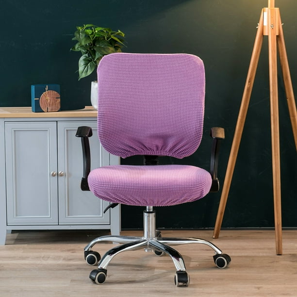 Cubiertas para Sillas de Oficina con Forro Suave y Removible - Púrpura  Sunnimix Funda para silla de ordenador de oficina