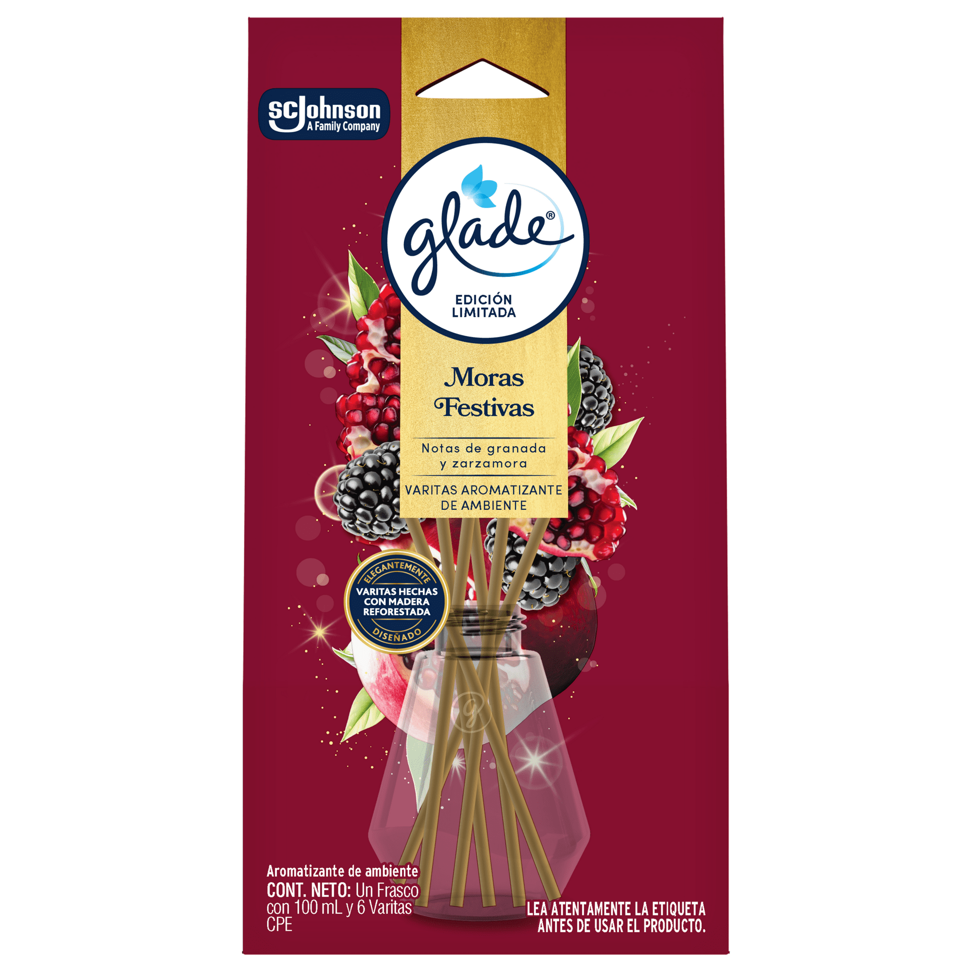 Varitas Aromatizantes Glade Moras Festivas 100 ml || Bodega Aurrera ...