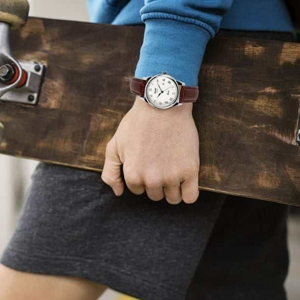  W&S - Rollo de cuero para reloj de viaje y almacenamiento de  relojes: bolsillos sujetan de forma segura correas de relojes, herramientas  y accesorios (negro con 2 ranuras) : Ropa, Zapatos