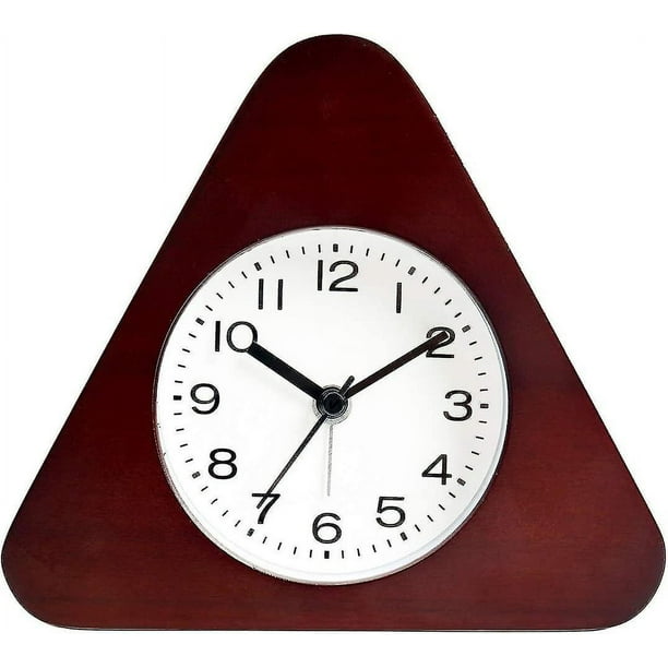  HEGZA Reloj despertador analógico de triángulo pequeño
