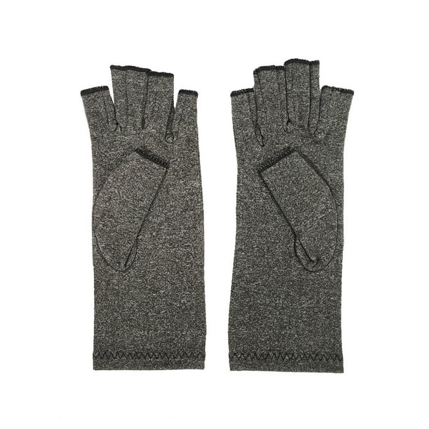 Janmercy 3 pares de guantes de compresión para artritis, costuras  exteriores, guantes de compresión sin dedos para mujeres y hombres,  hinchazón del