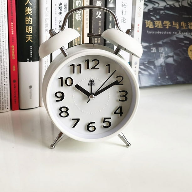 Reloj Despertador Vintage Clásico con Alarma Blanco HappyWare Vintage  Blanco