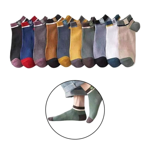 10 pares de calcetines tobilleros para hombre Confort Poliéster Absorbe el  sudor Calcetines cortos s Fernando Calcetines tobilleros para hombre