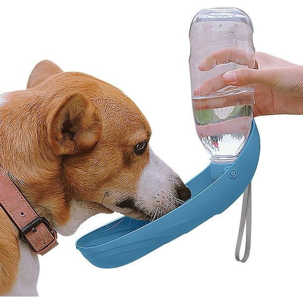  Botella de agua para perros 4 en 1, dispensador de
