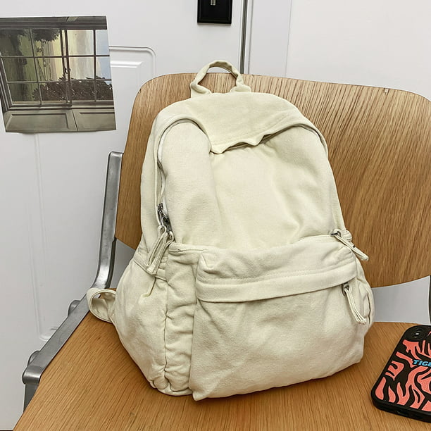 Mochila de lona Cómoda Bolso de viaje para estudiante de hombro sólido  (marrón)