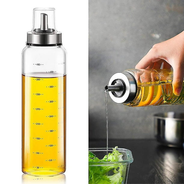 WERTIOO Paquete de 4 botellas dispensadoras de aceite de oliva y vinagre de  vidrio de 17 onzas, reci…Ver más WERTIOO Paquete de 4 botellas