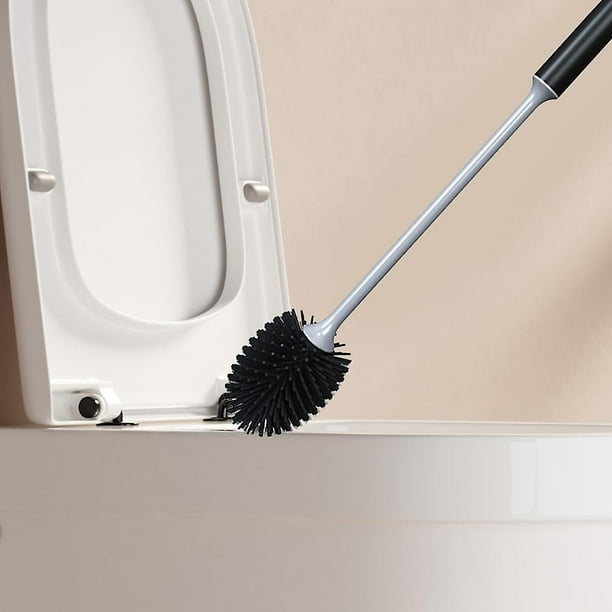 Escobilla limpia wc cepillo wc silicona limpia baño con soporte GENERICO