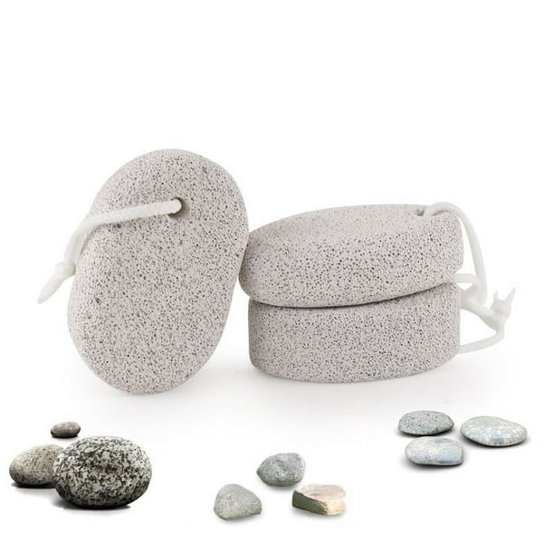  Borogo - Piedra pómez natural para pies, paquete de 5  herramientas de pedicura de lava, removedor de callos de piel dura para  pies y manos, exfoliante natural de lima de pies