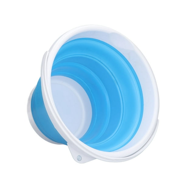 PIQIUQIU Cubo de agua plegable – 10 litros azul silicona plástico multiusos  con asa – Gran cubo plegable para pesca, camping, senderismo y lavado de  coche : : Hogar y cocina