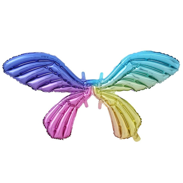 3 globos alas mariposa multicolor arcoiris cosplay